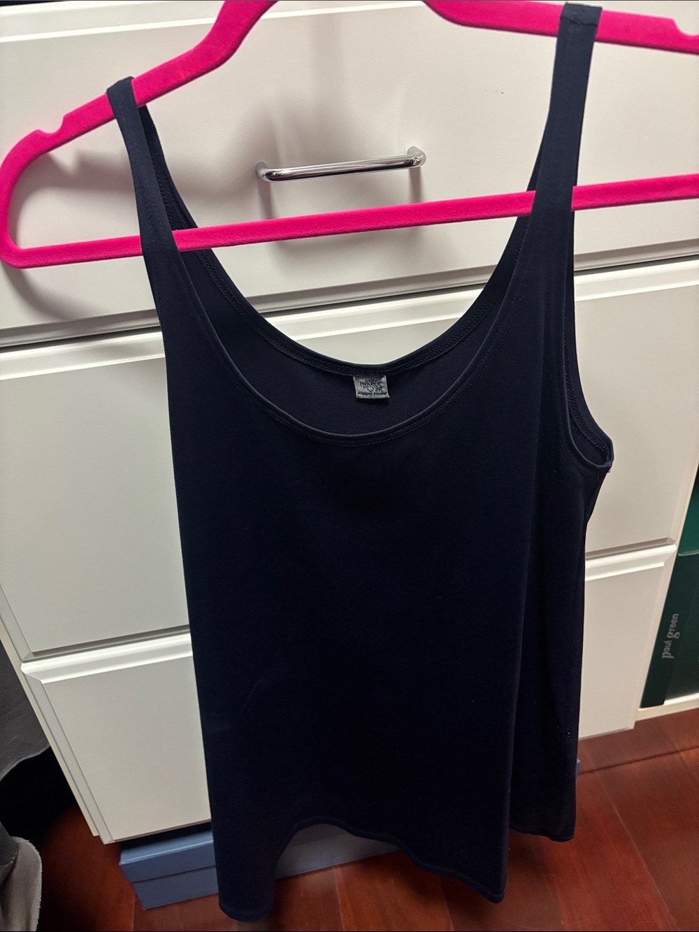 Navy Women's Tank Top long - Classic Scoop Neck